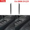 For BMW Z4 G29 - Car Accessories Carbon Fiber Gear Shift Panel Both Side Strips Interior Cover Trim Sticker Modification
