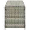 Garden Storage Box Poly Rattan 200x50x60 cm Grey