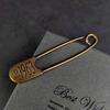 Retro Bronze Large Pins For Clothing Metal Safety Pins Jeans Dress Scarf Adjustable Pins