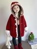 2025 Girls' Fleece Hooded Winter Woolen Coat - Fashionable & Stylish