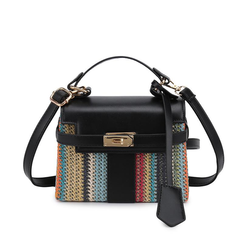 Beliebte Mode Strohtasche Damen, neu trendig lässig, eine Schulter Umhängetasche