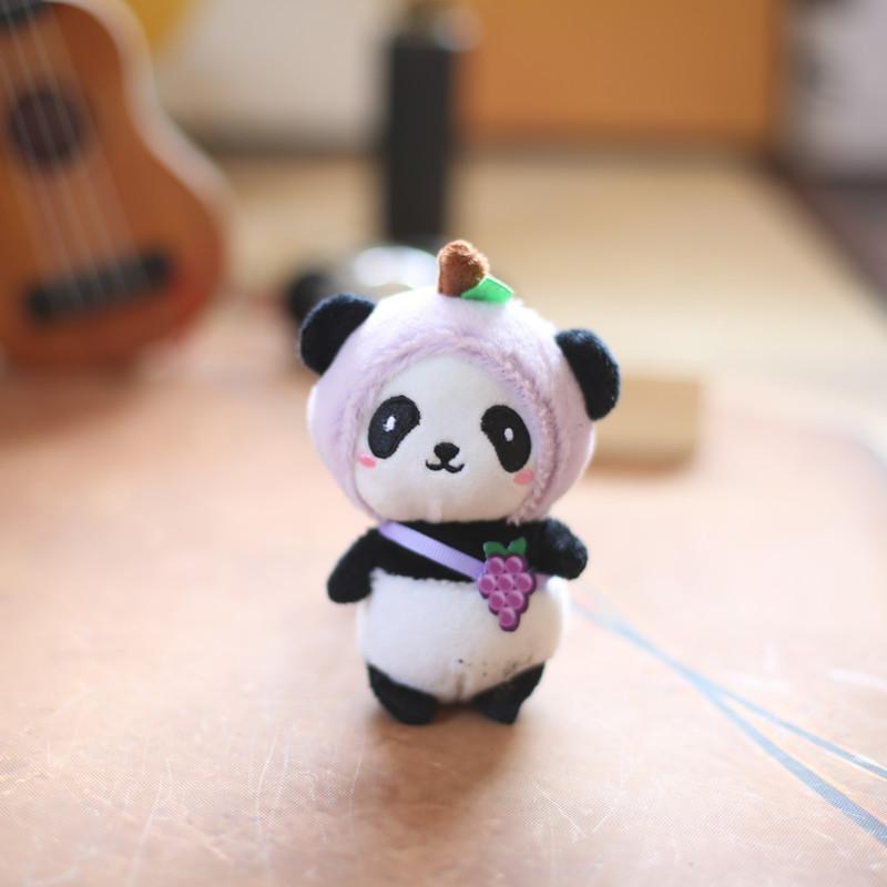 Adorable Plush Panda Keychain Soft Pp Cotton Stuffed Animal Bag Pendant Cute Toy
