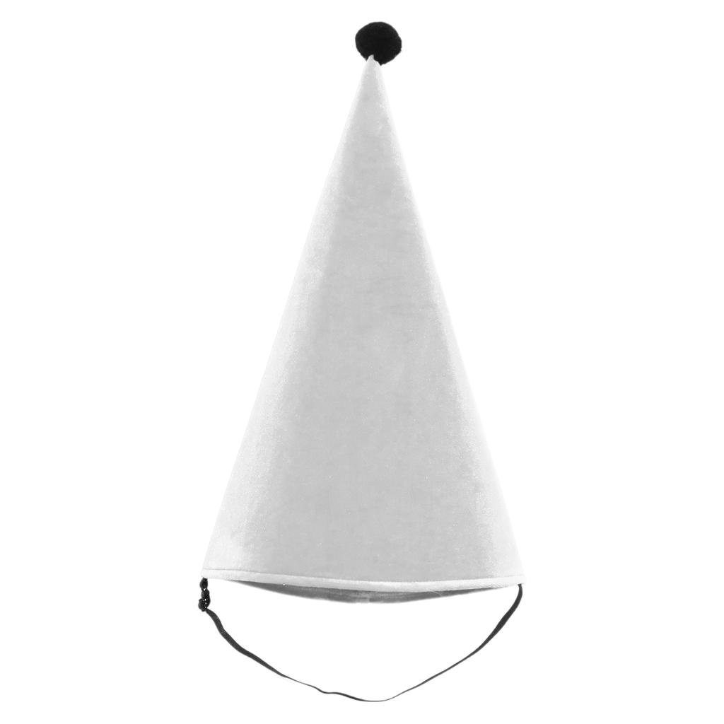 Cappello Conico di Velluto Fantasy Medievale per Adulti Costume da Nano Elfo Cappellino Copricapo Appuntito per Halloween Natale Festa in Maschera
