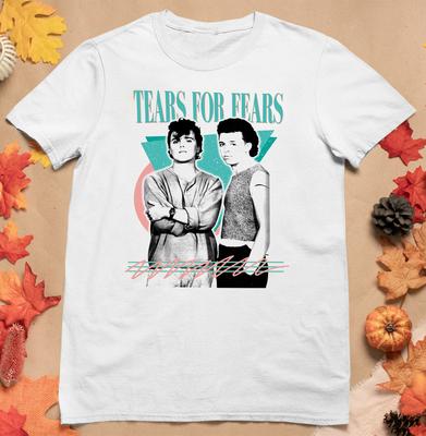 Tears For Fears Band  White Short Sleeve All Sizes S-5XL Unisex T-Shirt