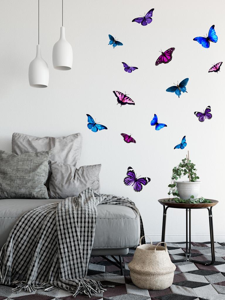 Decorative Stickers for Kids - Blue Butterflies