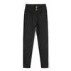 2026 Spring Black High-Waisted Stretchy Skinny Denim Pencil Pants for Women - Leg-Lengthening & Body-Shaping Cropped Design