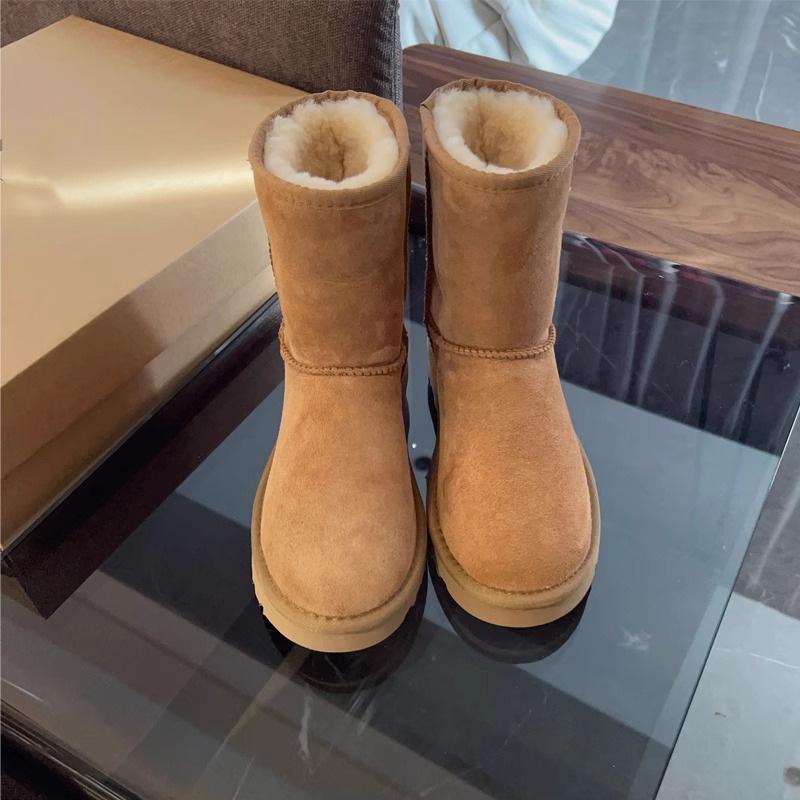 

Women s Large Size Two Wear Soft Sole Winter Warm Anti-slip Fur One Snow Boots Padded Lined Ankle Boots Anti-slip Sports Cotton Boots 40 коричневый