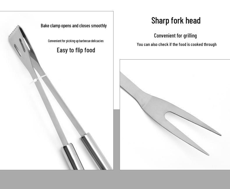 Stainless Steel BBQ Grilling Tool Set for Outdoor Cooking