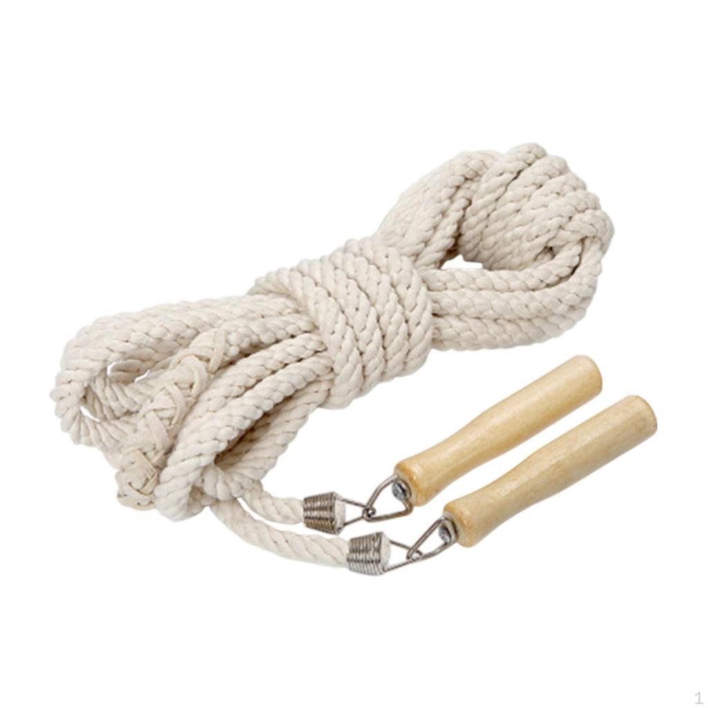 Jump Rope Skipping for Adults Children Multiplayer Game with Wooden Handle Home Gym Outdoor