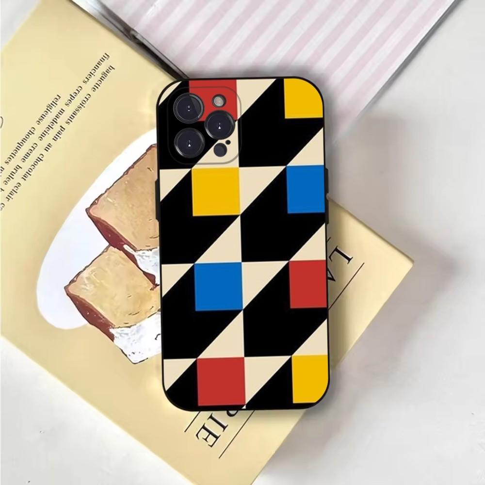 Bauhaus Exhibition Phone Case For iPhone 16,15,14,13,12,11,Pro,X,XS,Max,XR,Plus,Mini Soft Black Cover