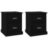 VidaXL Tables de chevet 2 pcs noir 39x39x47,5 cm bois d'ingénierie 816147