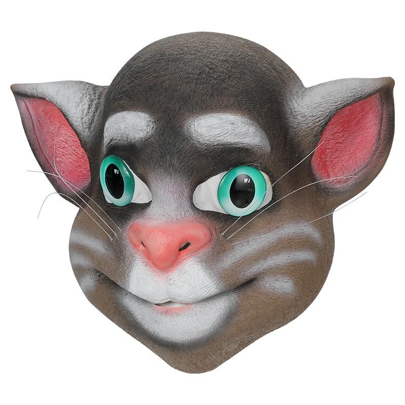 Latex Tom Cat Mask Adult Costume Party DIY Halloween Cosplay Accessory Cute Animal Face Cover