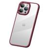 Anti-Scratch Phone Case for iPhone 15 Pro Max Slim Clear PC+TPU Phone Shell with Metal Lens Frame