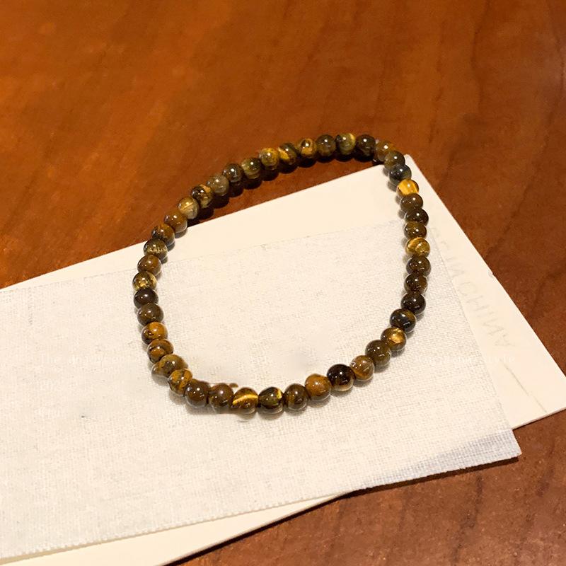 

Браслет из бусин из сломанного серебристого тигрового глаза, нишевый дизайн, легкая роскошь, мода, ретро, личность, темперамент, модные универсальные украшения для женщин