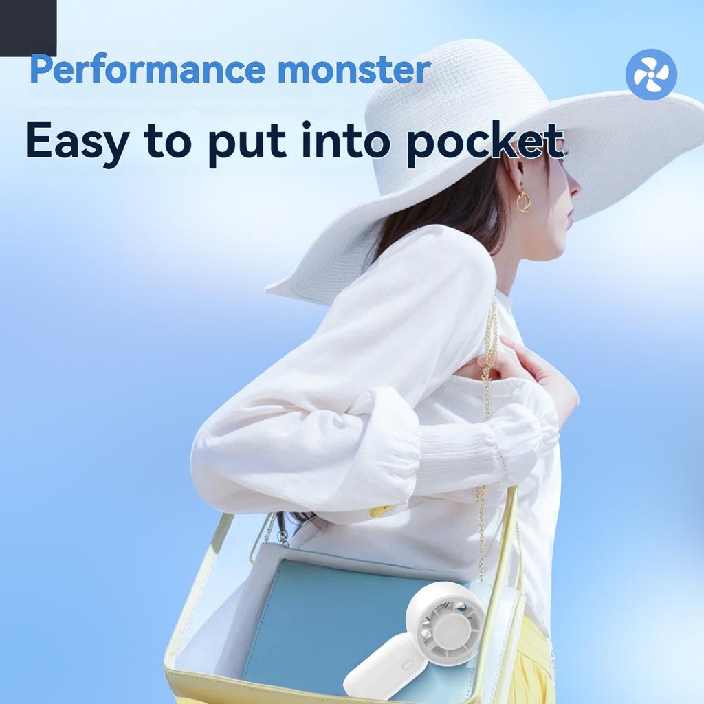Summer Portable Handheld Fan, Usb Rechargeable Battery, 3 Levels High Air Volume Refrigeration Office Outdoor Fan