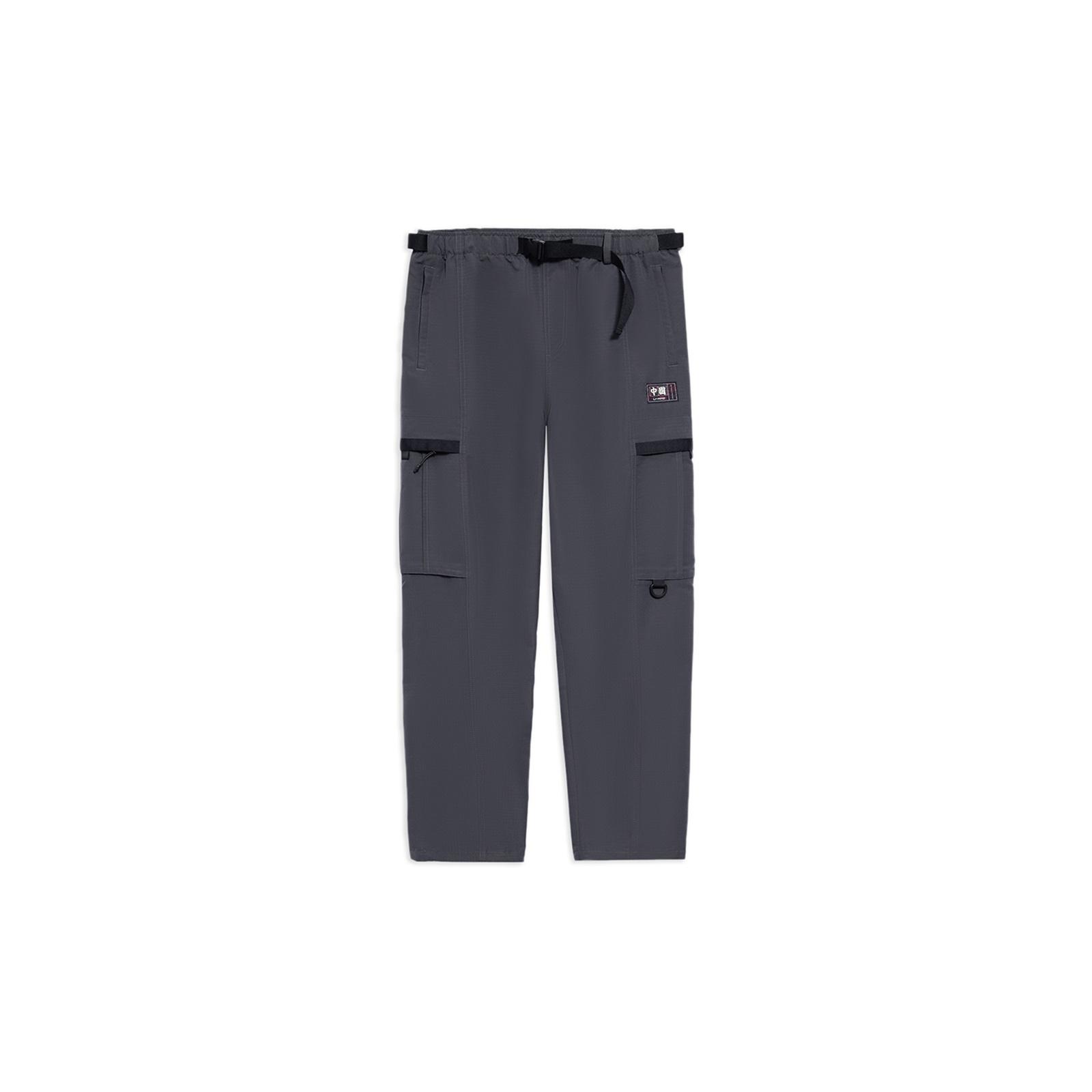 Li-Ning Label Logo Cargo Pants Smoke Grey Men s AKXS805-3 XL