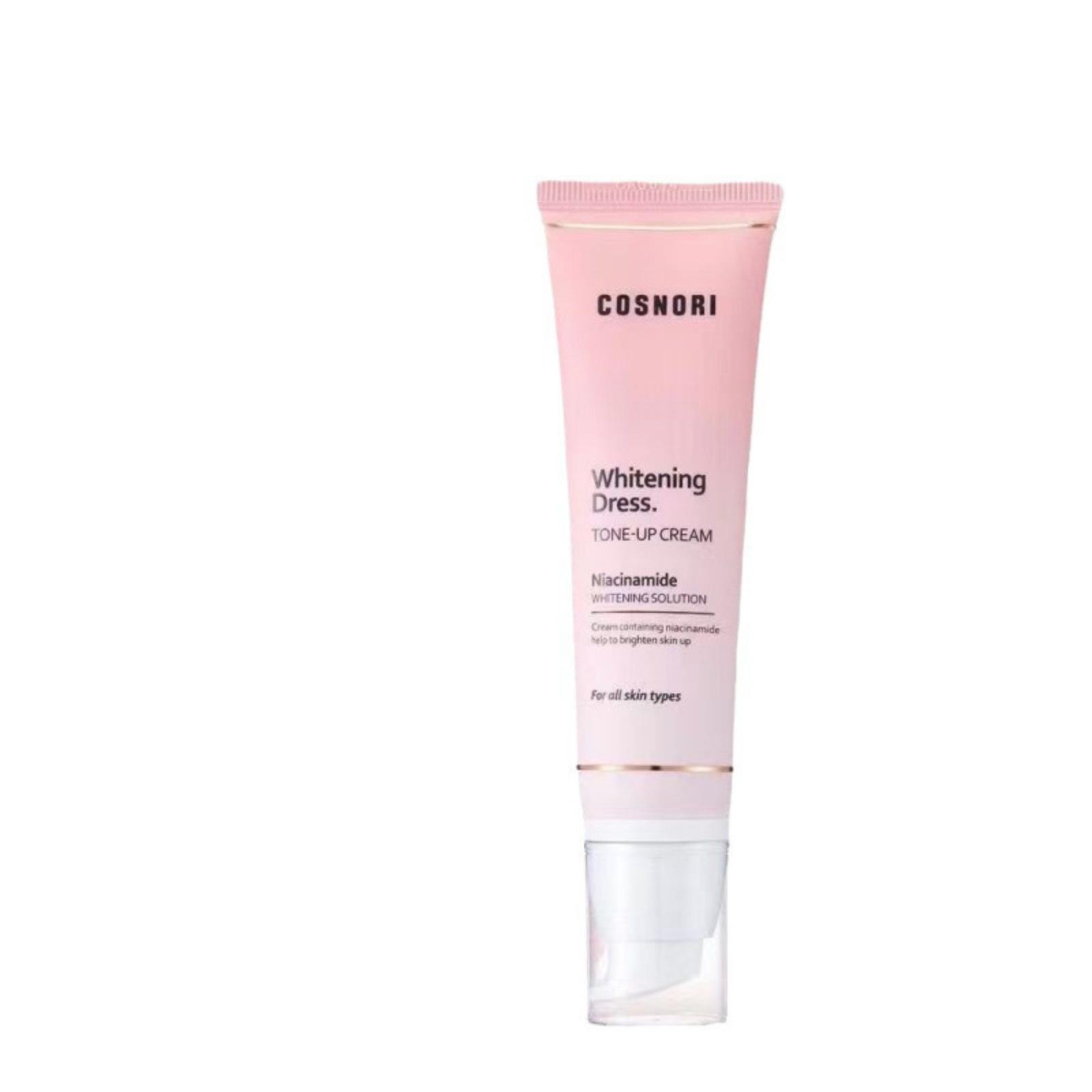 

COSNORI Whitening Dress Tone-Up Cream Niacinamide Face Moisturizer Lightweight Texture Suitable for All Skin Types Daily Use One Size білий