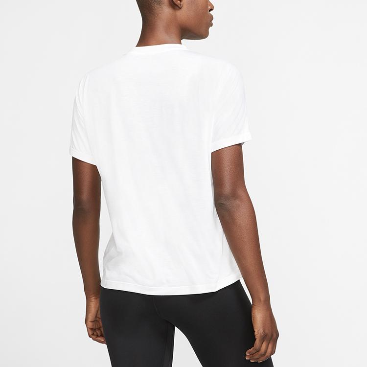 Nike Casual Breathable Round Neck Short Sleeve T-Shirt Women Tops White BV3168-100