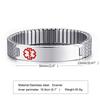 12mm Stainless Steel Elastic Medical Logo Bracelet BR-263 - Korean Fashion