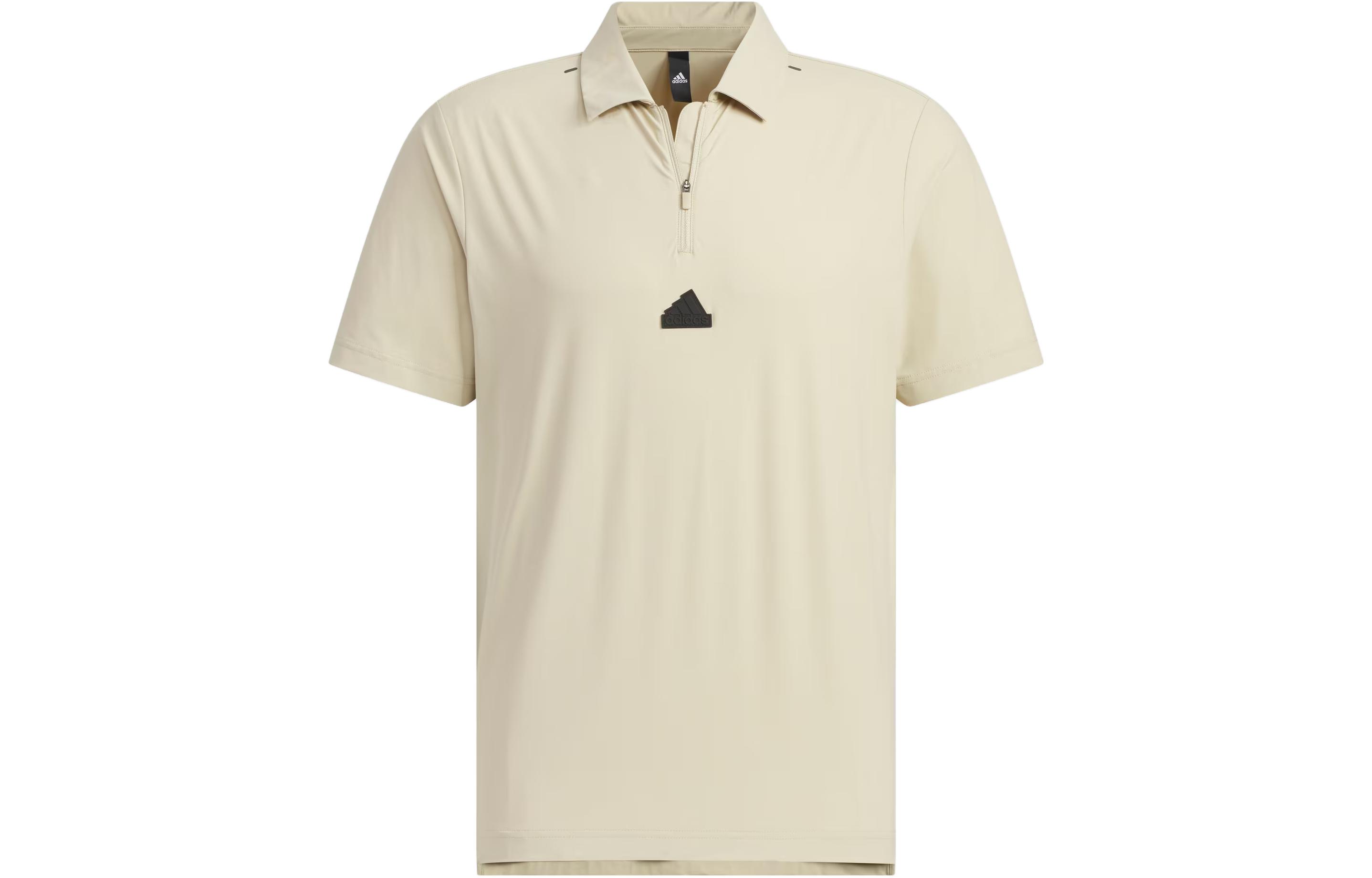 Adidas Sportswear Polo Shirts Men s Grassland Brown Polo Collar Moderate Straight Fit IW9821 S