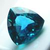 CERTIFIED 7.37 Ct Natural Lite Blue Trillion Sapphire Rare and Unique Gemstone A-1