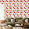 Wallpaper Flowers White, Light Gray and Cream for Living Room and Bedroom 50x1000