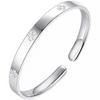 Korean Style Four-Leaf Clover Silver-Plated Openable Bracelet for Women and Female Students