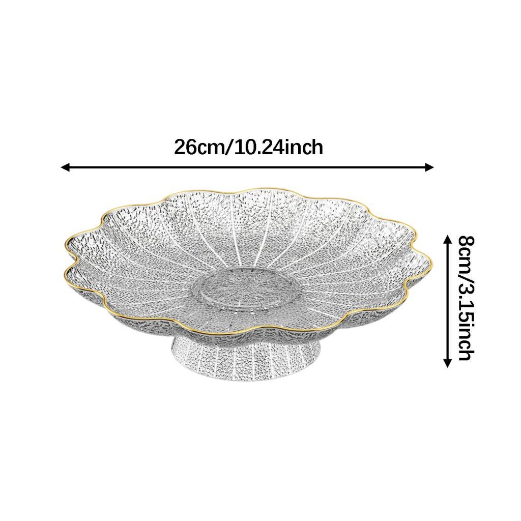 Plastic Fruit Bowl Elegant Table Serving Tray Organizer for Snacks Vegetables Sweets Parties Events