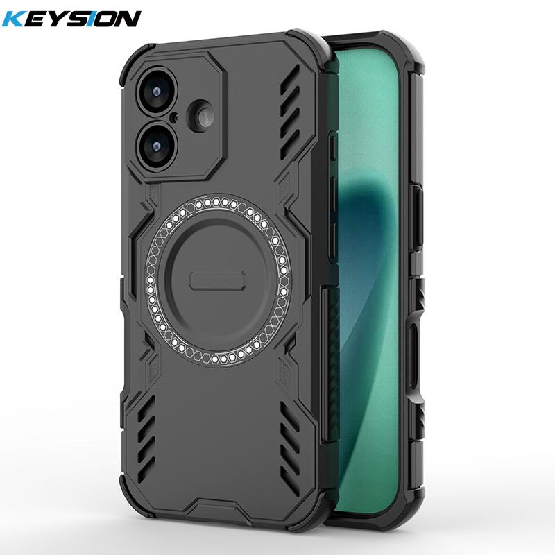 KEYSION Hollow Heat Dissipation Case for MagSafe for iPhone Air Silicone+PC Magnetic Cooling Shockproof Phone Cover for iPhone 17