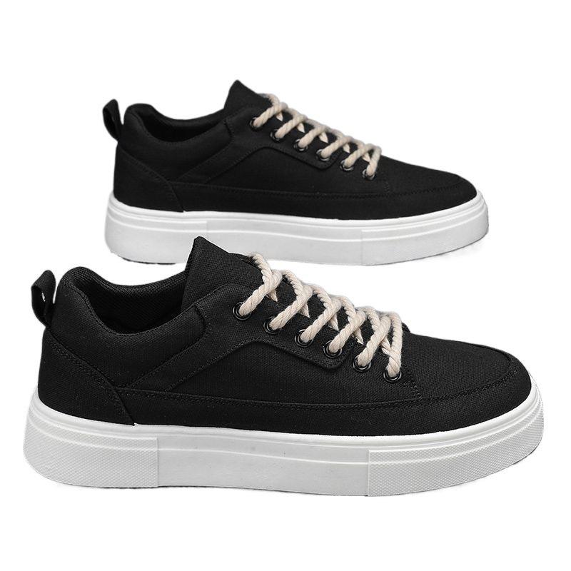 Canvas Men's Shoes New Summer Breathable Classic Design Versatile Casual Board Shoes Sports Black Cloth Shoes Trendy Shoes