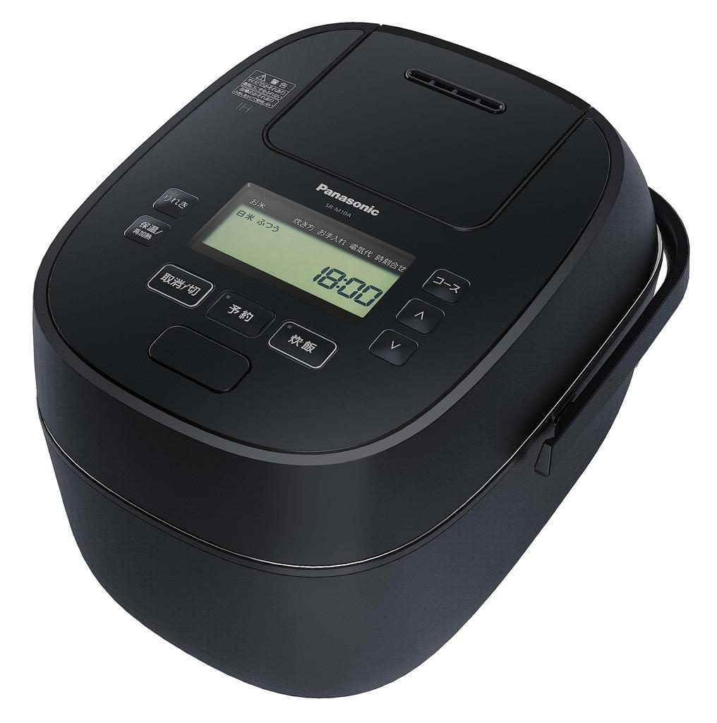 Panasonic Rice Cooker Cups Rapid Pressure Reduction Valve Dance Cooker Full Heat Generation 5 Stage IH Type Black 5.5 SR-M10A-K