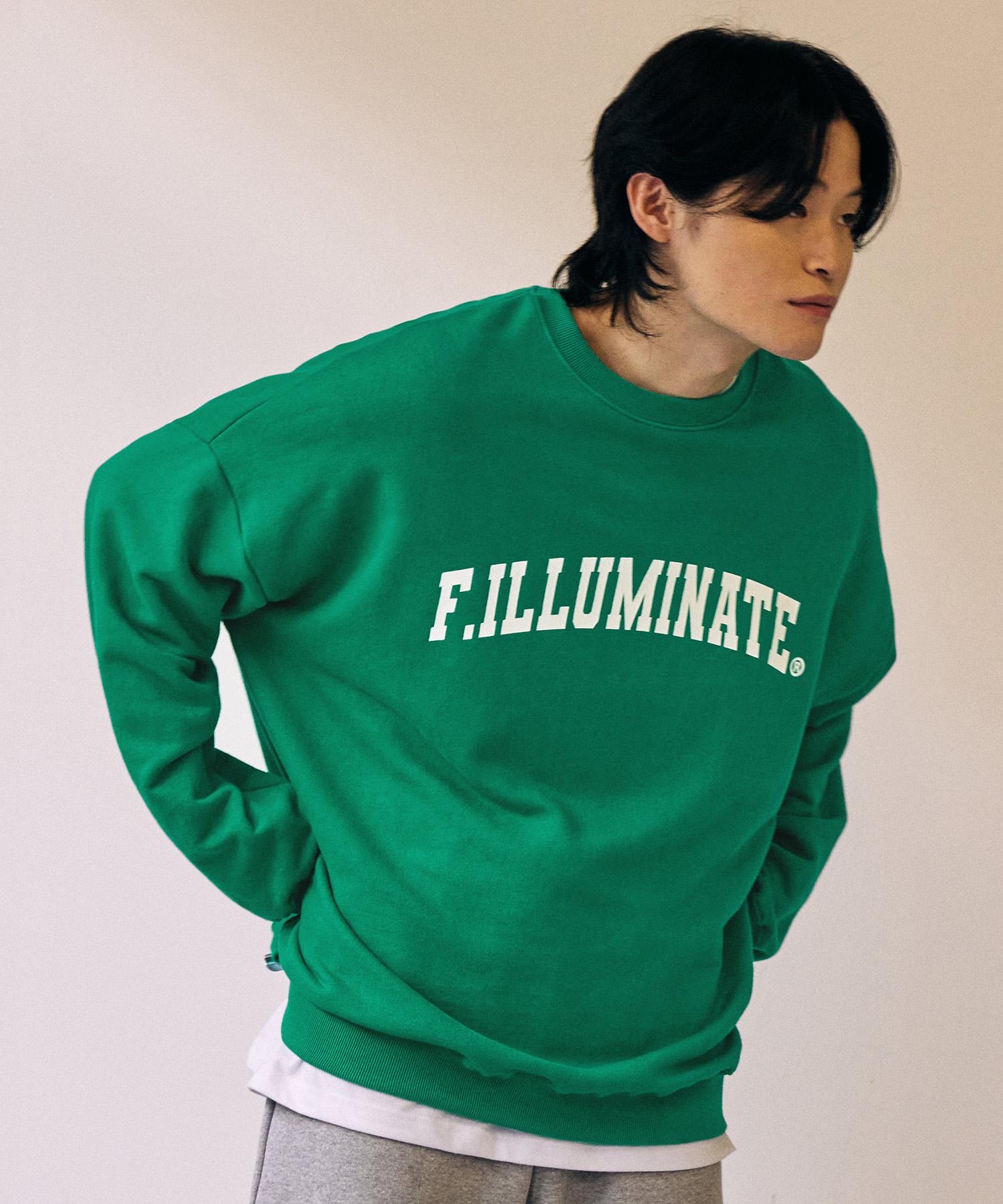 Свитшот Illuminate [Fw] с большим арочным логотипом - Светло-зеленый Light Green/(Fleece-Lined) Xl