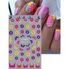 1pcs Colorful Flower 5D Embossed Nail Stickers French Floral Nail Art Design Summer Decals DIY Adhesive Slider Summer Manicure Decor Nail Supplies