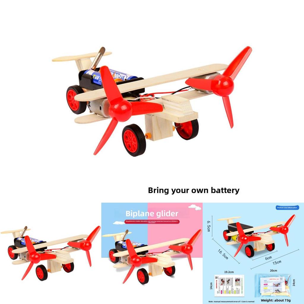Science Experiment Diy Dual Wing Engine Glider Aircraft Educational Kit For Children And Students