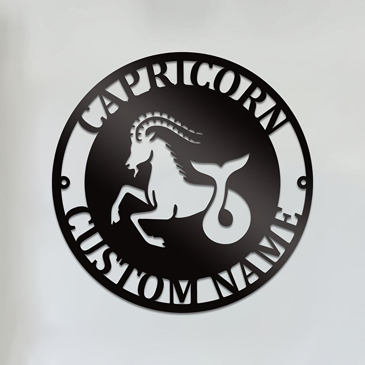 

Circular Zodiac Metal Wall Art Capricorn Sign Home Decor