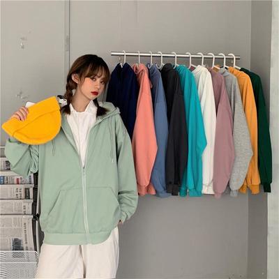 Women's Mid-Length Hooded Cardigan - Autumn 2021 Korean Lazy Style