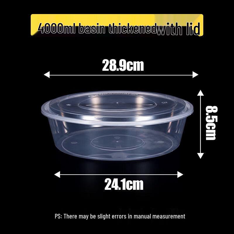 Hundun Disposable Transparent Plastic Food Containers with Lids