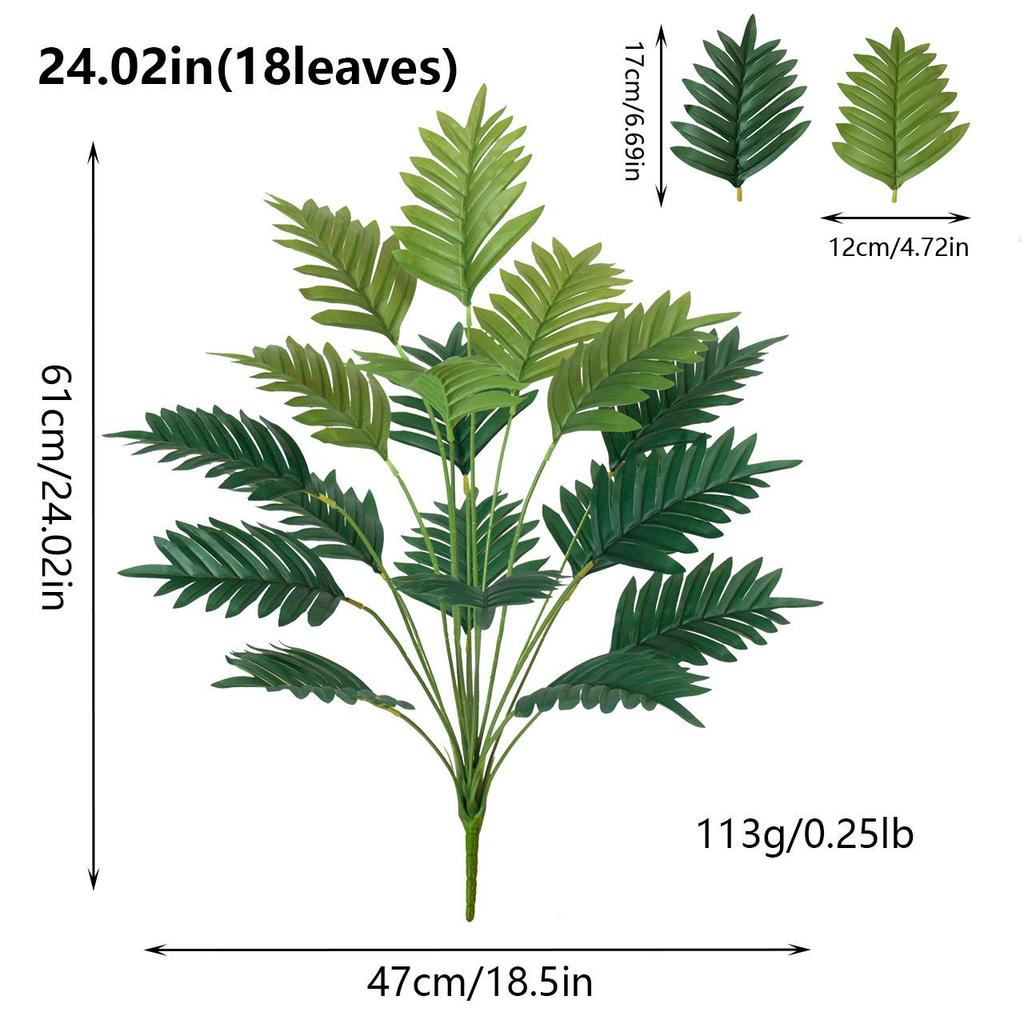 Areca Palm Green Plant Simulation with Potted Palm Leaves for Indoor/Outdoor Decoration – Fake Tree Bonsai Ornament