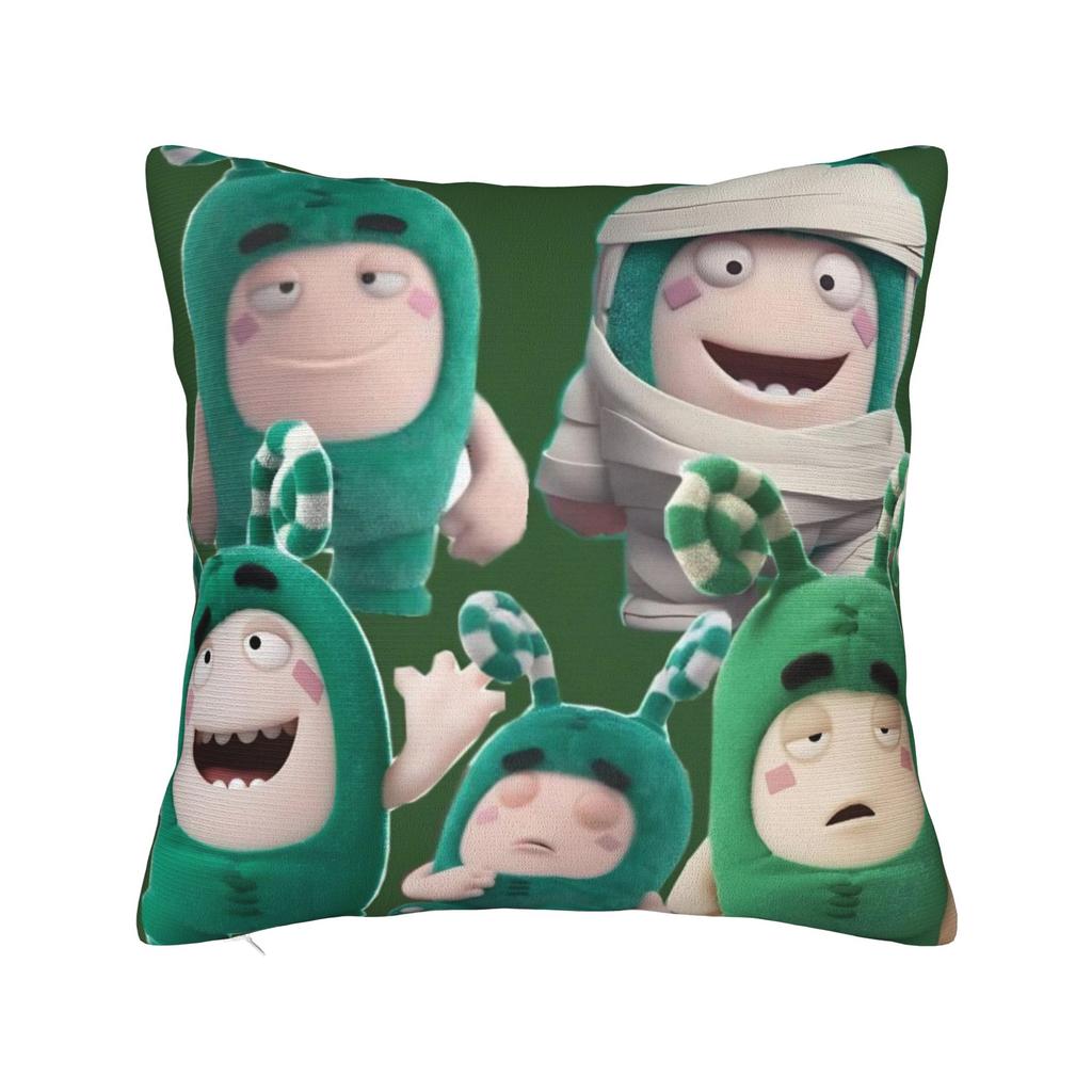 O-Oddbods Pillowcase Merch Printed Cushion Cover Decorations Throw Pillow Case Cover Home Multiple Sizes