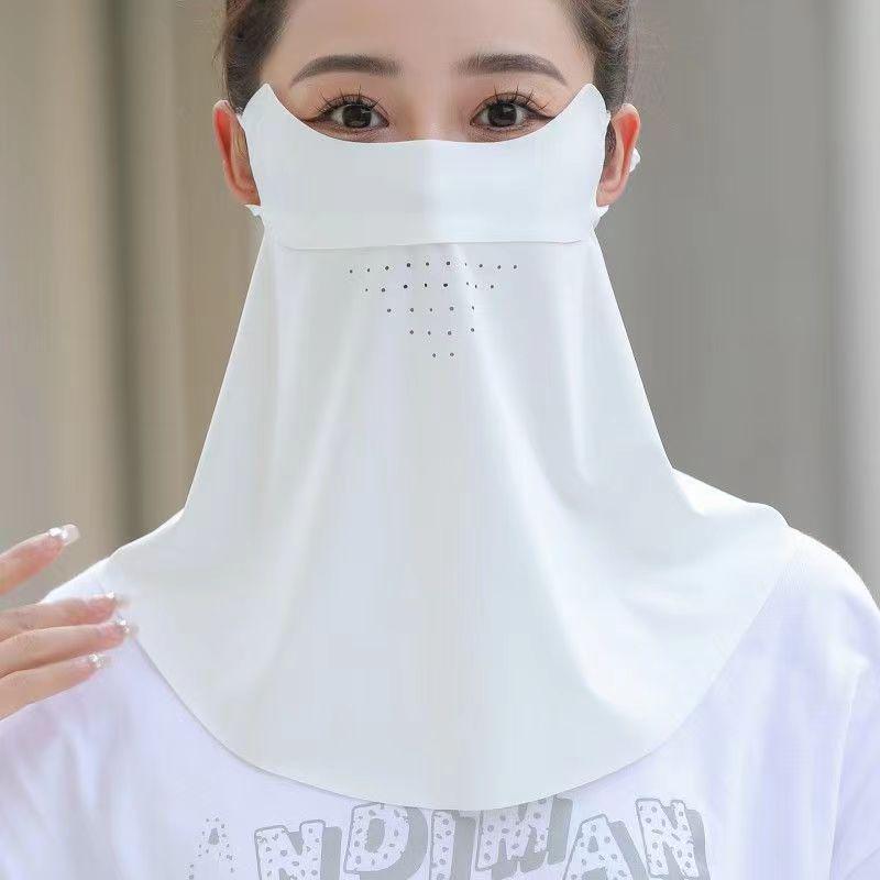 Women's UV Protection Ice-Thin Breathable Sunscreen Face and Neck Mask for Cycling & Driving