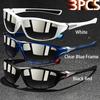 2 Pieces Fashion Vintage Sports Sunglasses Men Women Fishing Running Cycling  Sport Man Sun Glasses Anti-Glare UV400 Eyewear