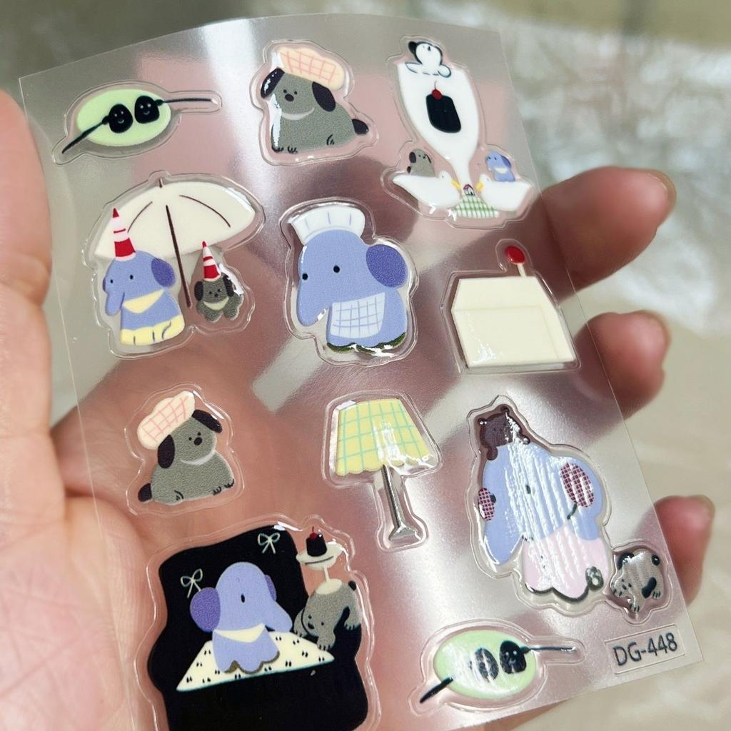Girlish Cute Pink Fruit Ice Cream 3D Relief Stickers High-quality Epoxy Resin Jelly Decals for IPad Laptops Phone Case DIY Decor