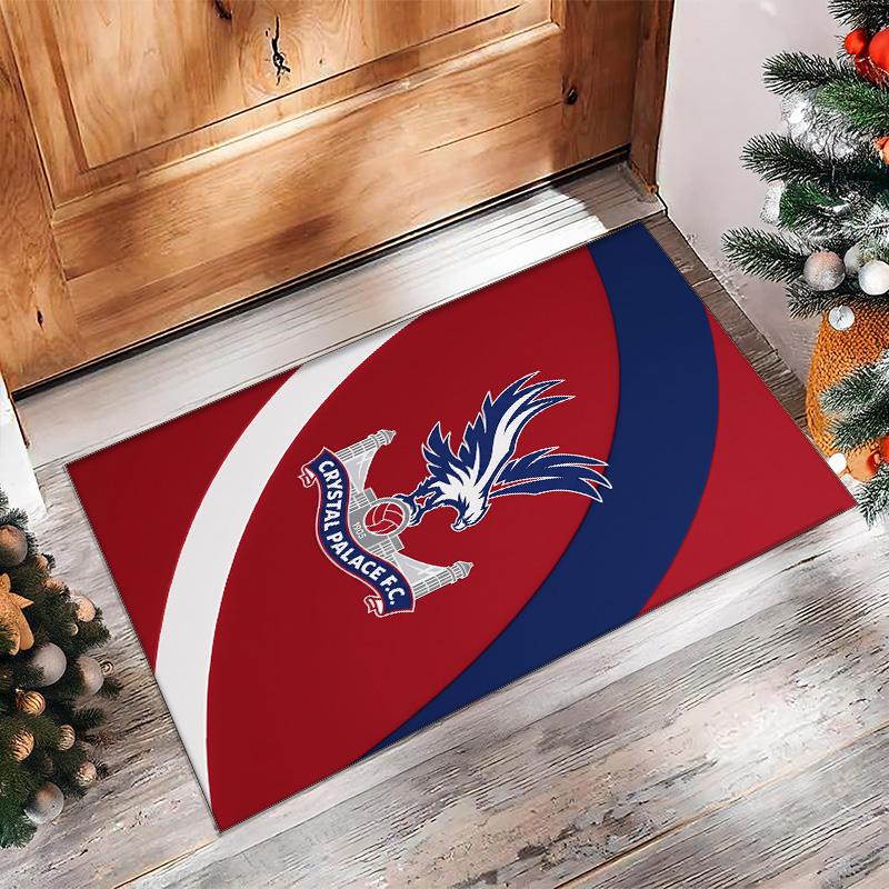 Tappeto in Velluto di Cristallo con Stampa del Crystal Palace Football, Comodo Assorbente d'Acqua Antiscivolo Tappeto per Pavimenti Interni