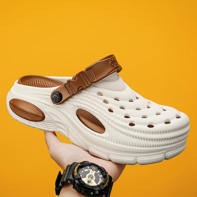 Fashion Clogs Men Sandals Lightweight Breathable Slip-On Sandals Non-Slip Water Shoes for Summer Beach Sandals