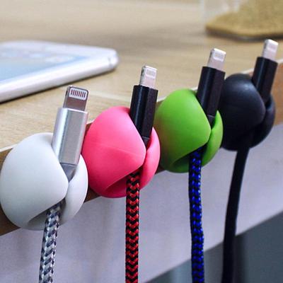 Headphone Cable Winder: Self-Adhesive Desktop Cable Holder & Organizer