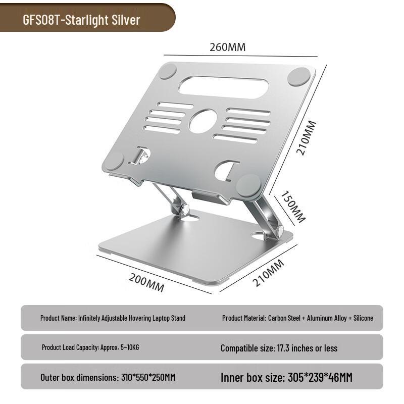 OLOEY Rotating Aluminum Laptop & Tablet Stand