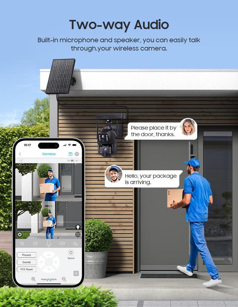 New AOV Solar Wireless HD Night Vision Outdoor Surveillance Camera