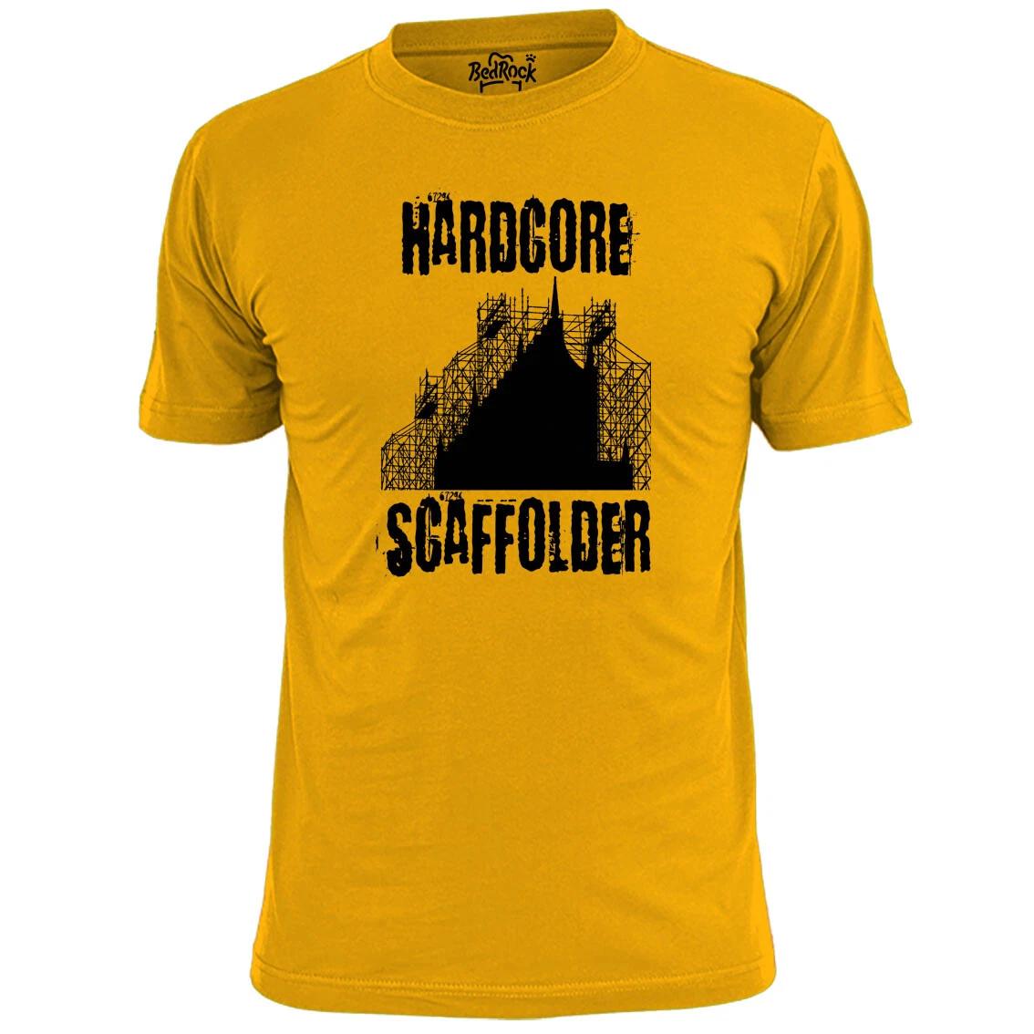 Mens Hardcore Scaffolder T shirt Building Construction Scaffold S