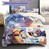 Son Goku Muster Bettwäsche, Steppbett Set Bettbezug Kissenbezug Zuhause Geburtstagsgeschenk (1 Bettbezug + 2 Kissenbezüge, ohne Füllung)