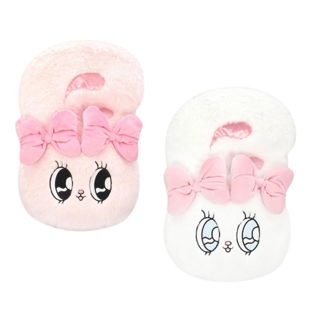 Esther Bunny Face Cushion Plush Toy, 2 Types, Approx. 35cm (White)